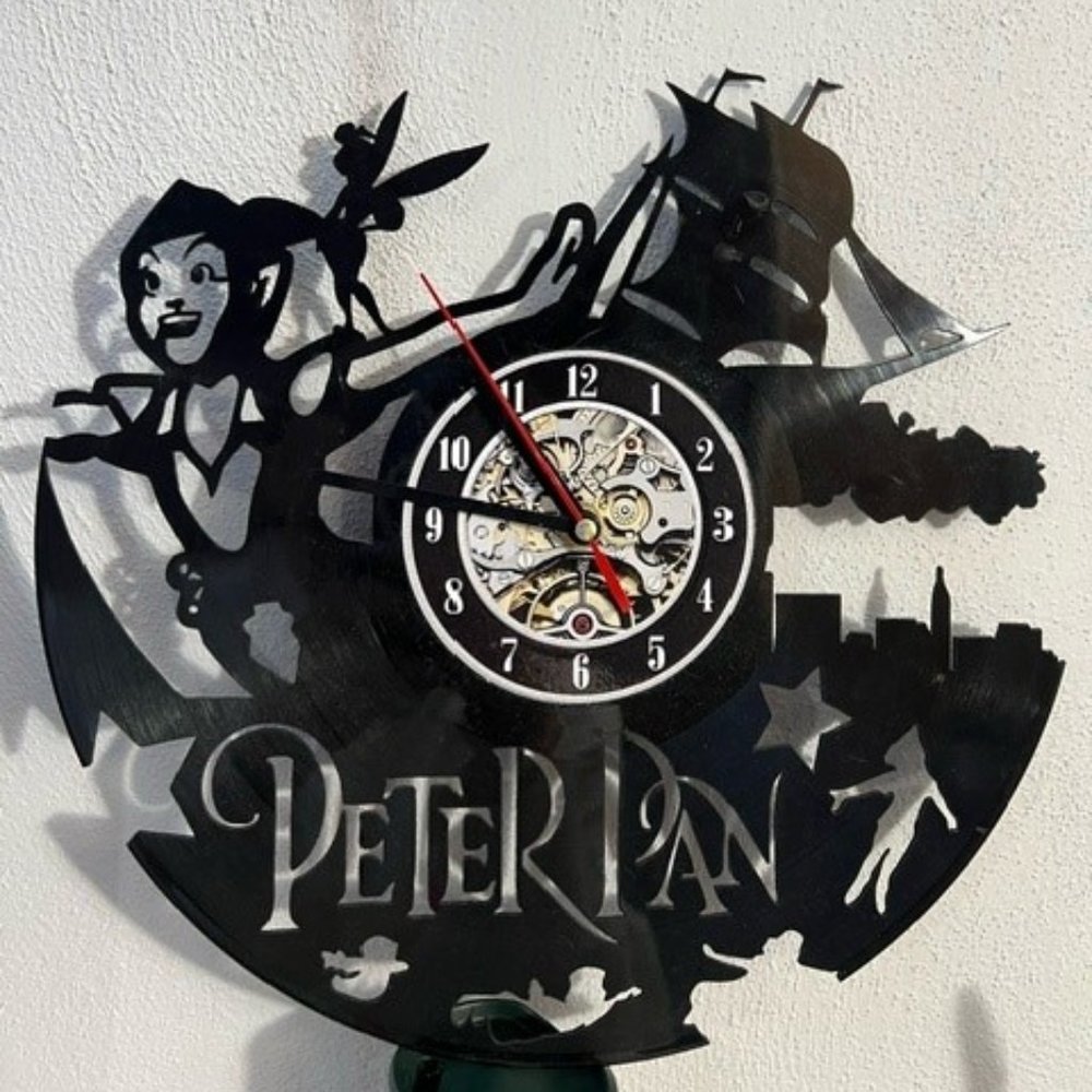 Peter Pan Cut Vinyl Clock